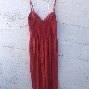 Ambercrombie coral jumpsuit with tie front